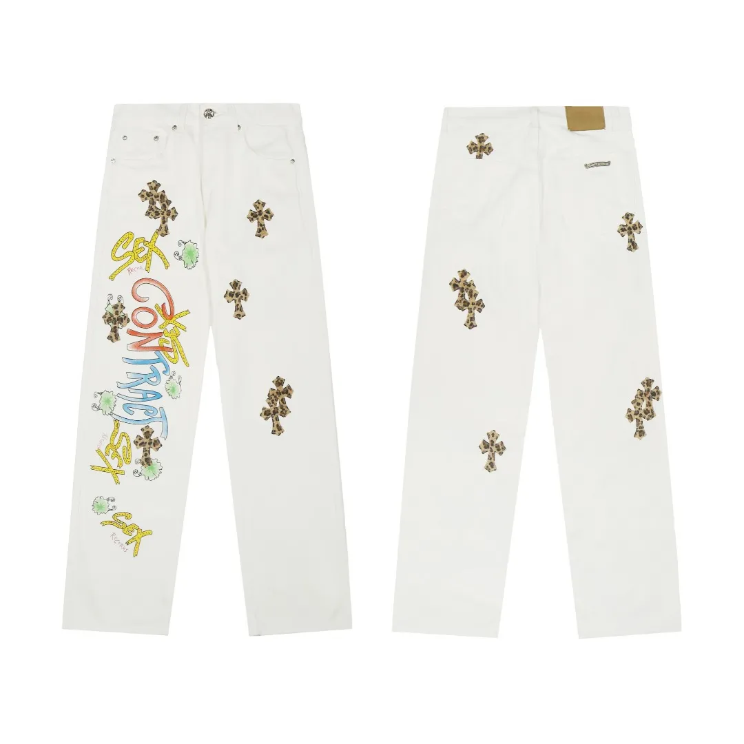 P260 White background image [High quality] Code: 25065# Color: pink leather/blue leather/blue leather leopard print/hand-painted leopard print Size: S/28 to The high version of the White Cow series is made of high-ounce custom-made fabrics. It is fermented and soft-colored. It is soft and thick to wear. The details are all hand-polished and made with craftsmanship. All-over jacquard fabric has a unique design style. It uses multiple processes to create a full retro feel. A niche and unique non-contrast shirt. Customized distressed spray-painted buttons. Every detail is crafted with craftsmanship.